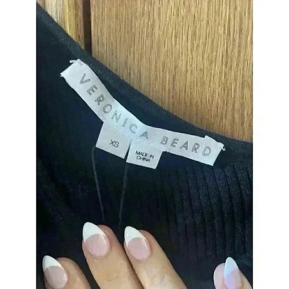 NWT Veronica Beard Montrose Knit Black One shoulder Maxi Dress Size XS - Picture 13 of 13